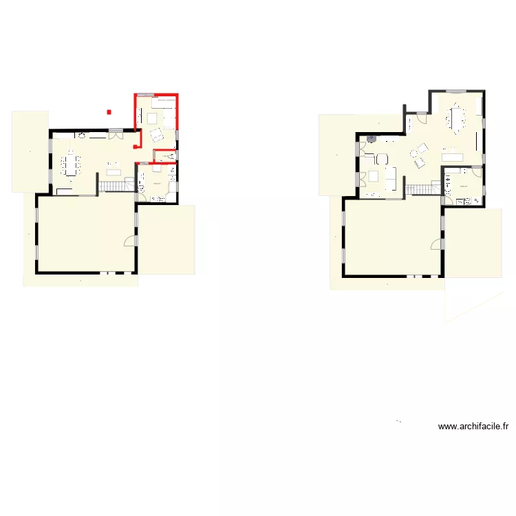 Aussevielle Projet Renov. Plan de 5  et 255 m²