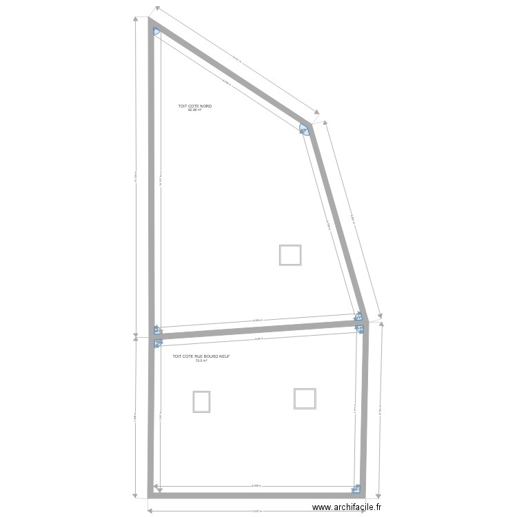 TOIT SALON AVEC VELUX. Plan de 0 pièce et 0 m2