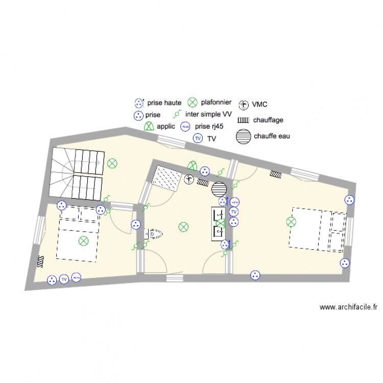 villa chateauneuf étage. Plan de 0 pièce et 0 m2