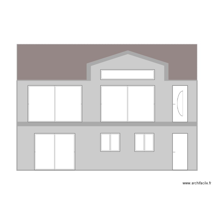 enfilade ouvertures vue extérieure. Plan de 0 pièce et 0 m2