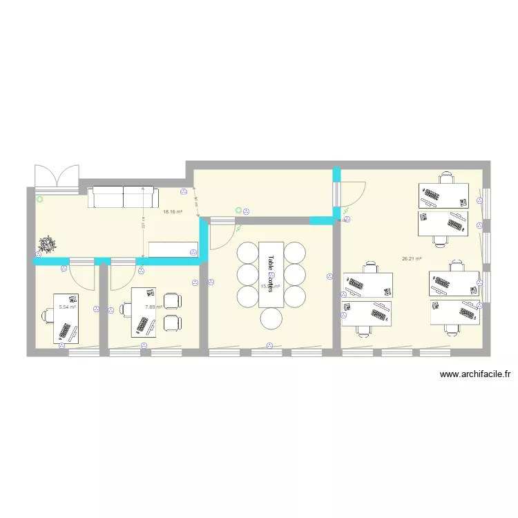 Bureau. Plan de Bureau. Plan de