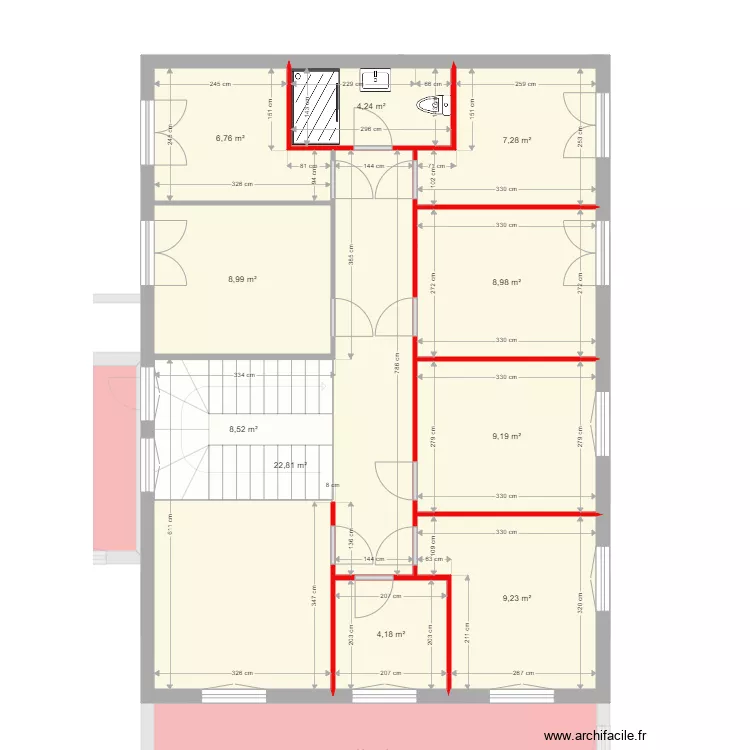Maison actuel. Plan de Maison actuel. Plan de