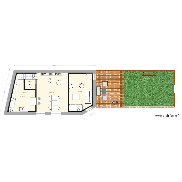 annexe gîte v3. Plan de 0 pièce et 0 m2