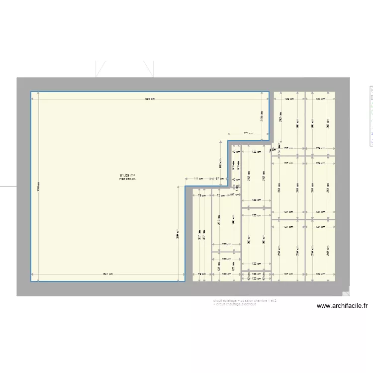 douilloux isolation grange. Plan de 