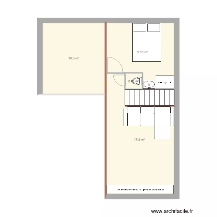 &eacute;tage. Plan de 