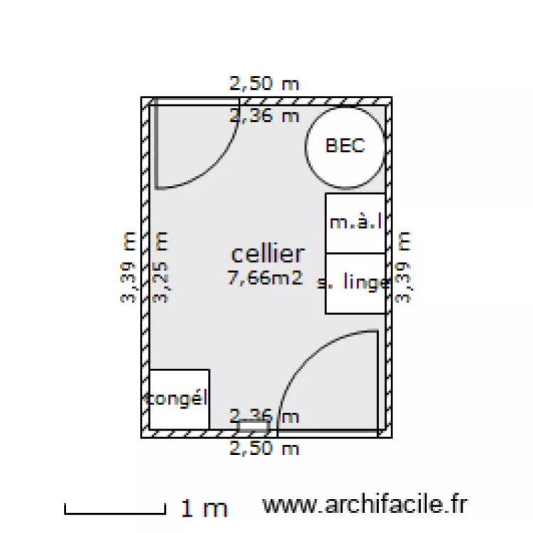 cellier. Plan de cellier. Plan de
