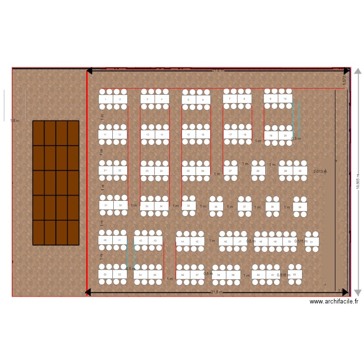 salle les années 80. Plan de 0 pièce et 0 m2