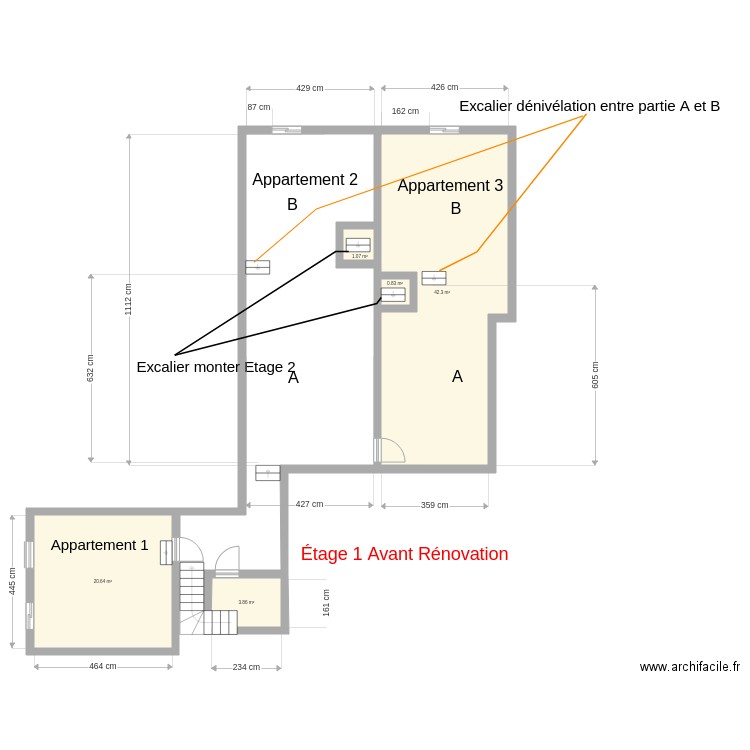 Picquigny Etage 1 Avant. Plan de 0 pièce et 0 m2