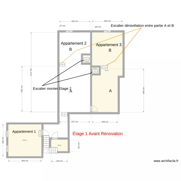 Picquigny Etage 1 Avant. Plan de 