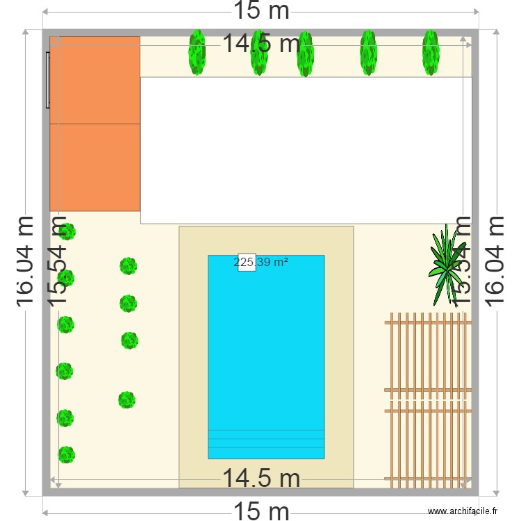 jardin. Plan de 0 pièce et 0 m2