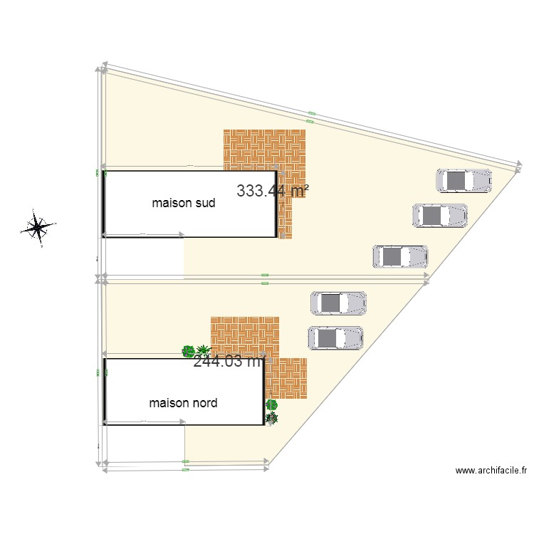 division terrain D. Plan de 0 pièce et 0 m2