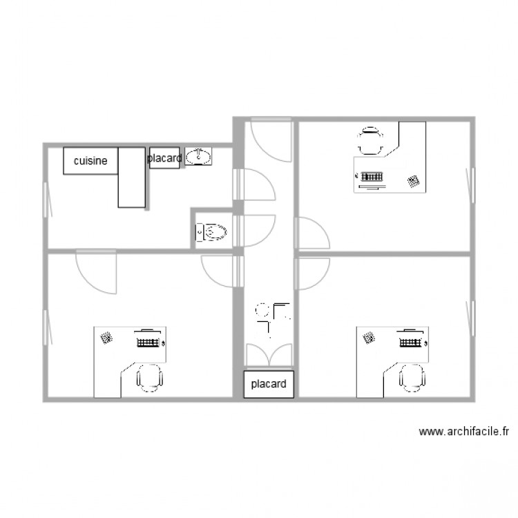  projet appartement 1. Plan de 0 pièce et 0 m2