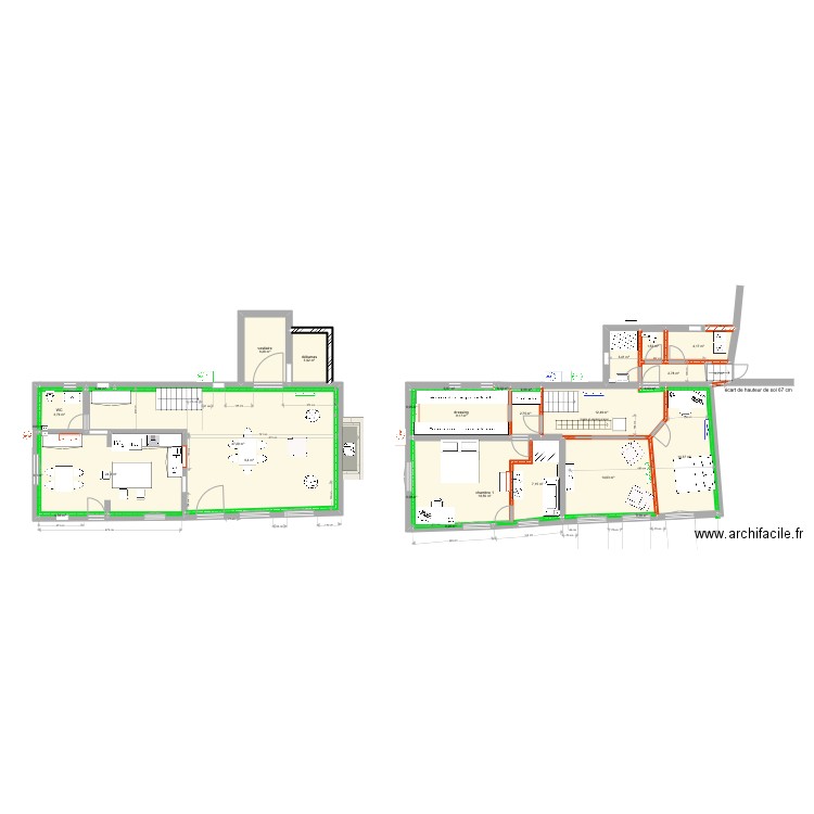 petite maison 20 mars. Plan de 30 pièces et 178 m2