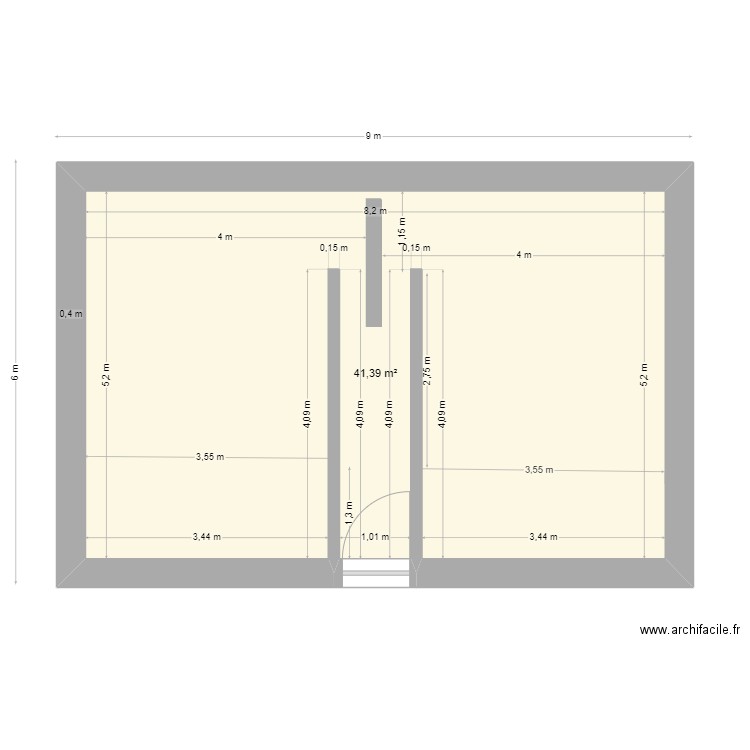  amenagement rez de chaussee extension. Plan de 0 pièce et 0 m2
