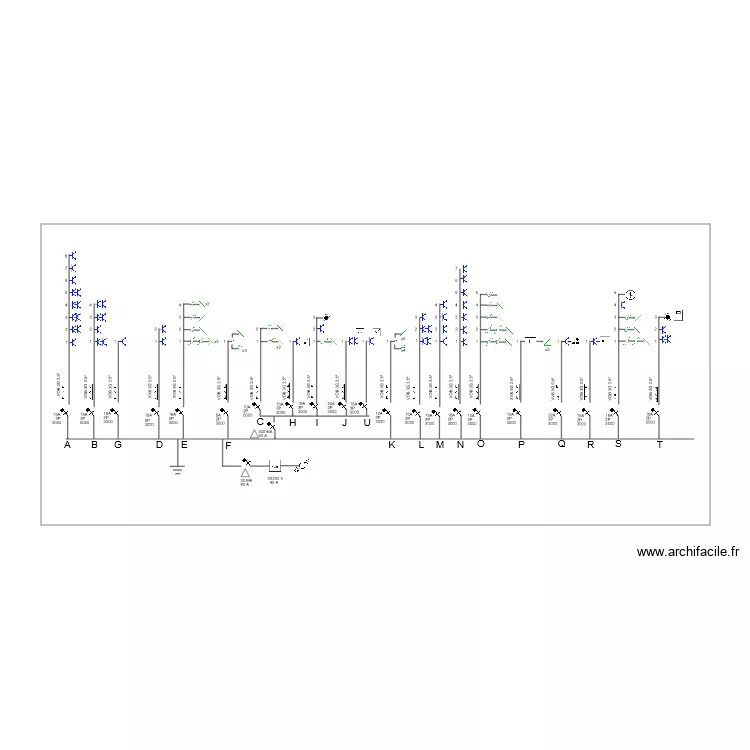 schema unifilaire romain. Plan de 
