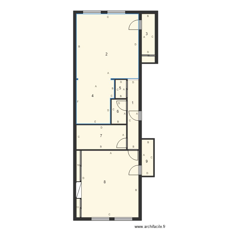 184931 JULIEN appart droit plomb. Plan de 0 pièce et 0 m2