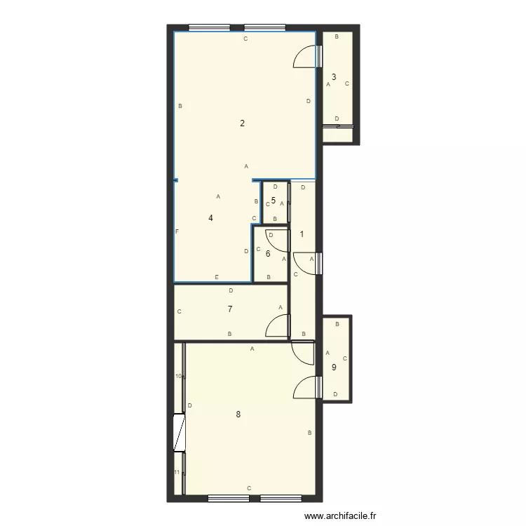 184931 JULIEN appart droit plomb. Plan de 184931 JULIEN appart droit plomb. Plan de