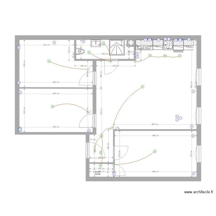 CHEMINADE Appt V2. Plan de 0 pièce et 0 m2