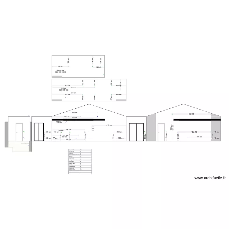 Plans garage V5 Ang&eacute;lique. Plan de 8  et 97 m²