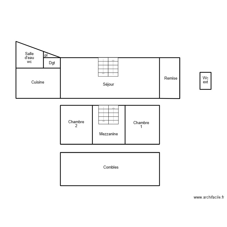 PLOUHINEC COUDERT. Plan de 11 pièces et 56 m2