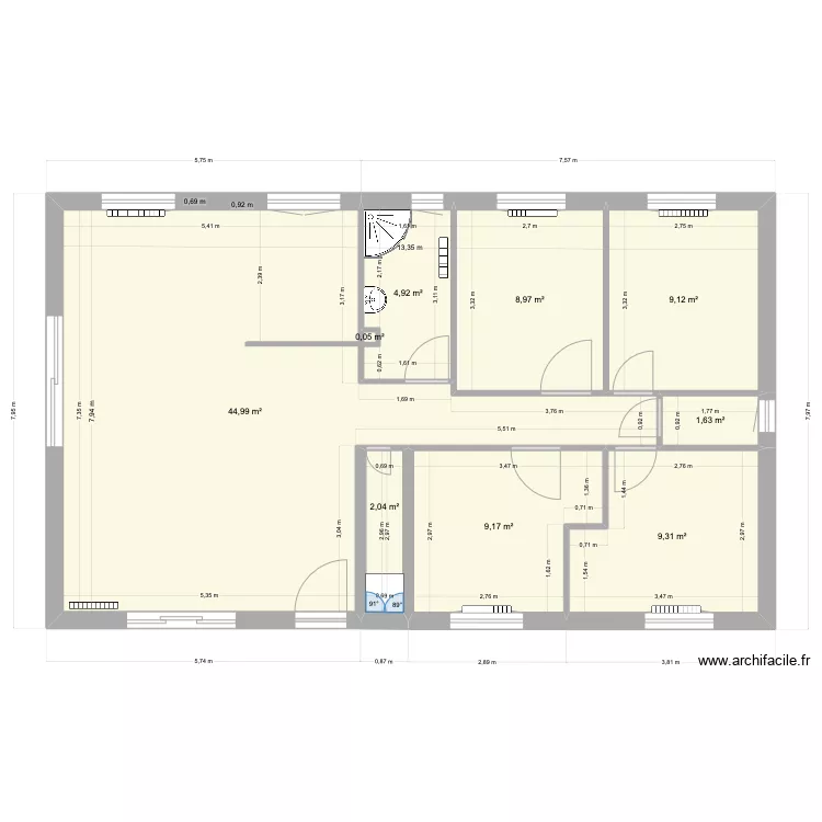 plan projet 1. Plan de 0 pièce et 0 m2