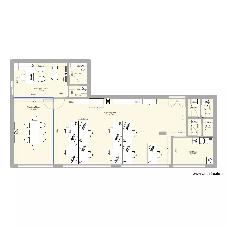 Bureau Jeddah. Plan de 