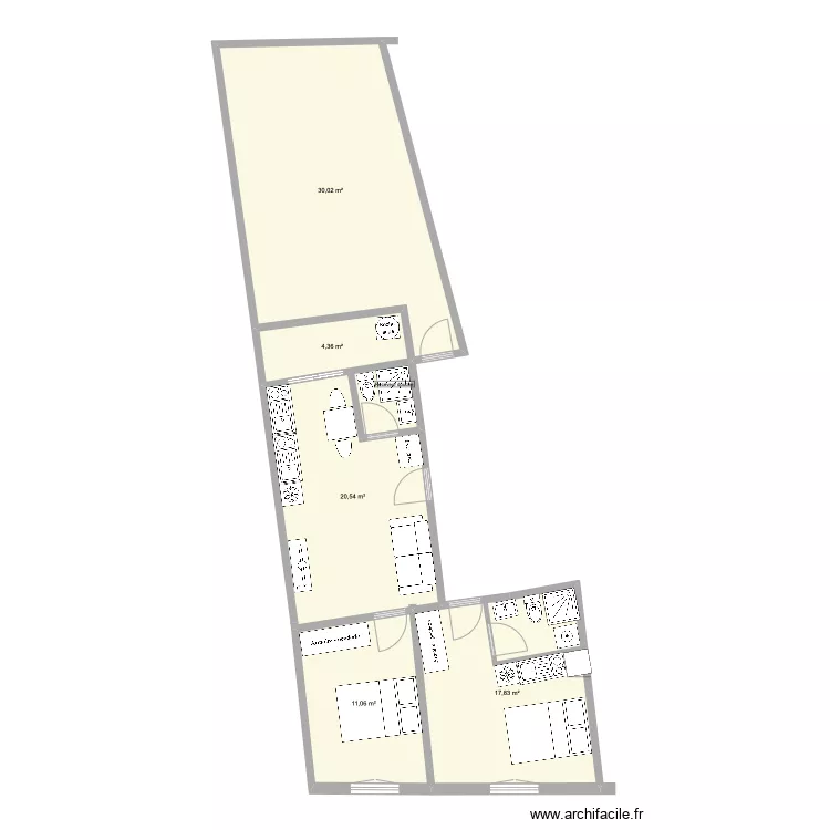 Aubuisson 3 apparts. Plan de Aubuisson 3 apparts. Plan de