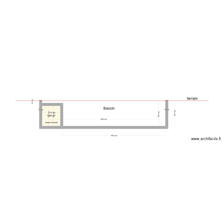 coupe 2. Plan de 0 pièce et 0 m2
