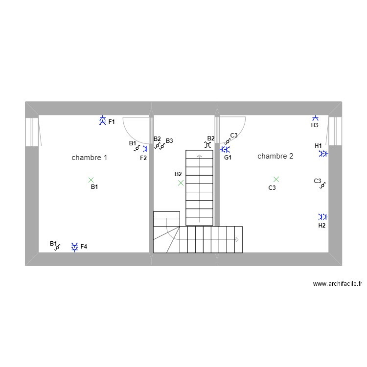 lorenzo 1ER ETAGE. Plan de 3 pièces et 39 m2