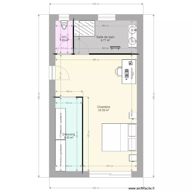 Emilie et Benjamin. Plan de 