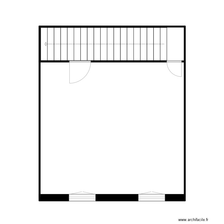 Maison_Charron_RDC_Lot2. Plan de 2 pièces et 34 m2
