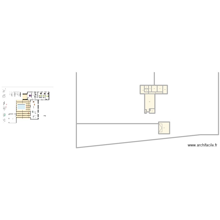 plan terasse sud. Plan de 0 pièce et 0 m2