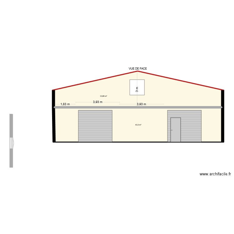 JOHN FACE. Plan de 2 pièces et 78 m2