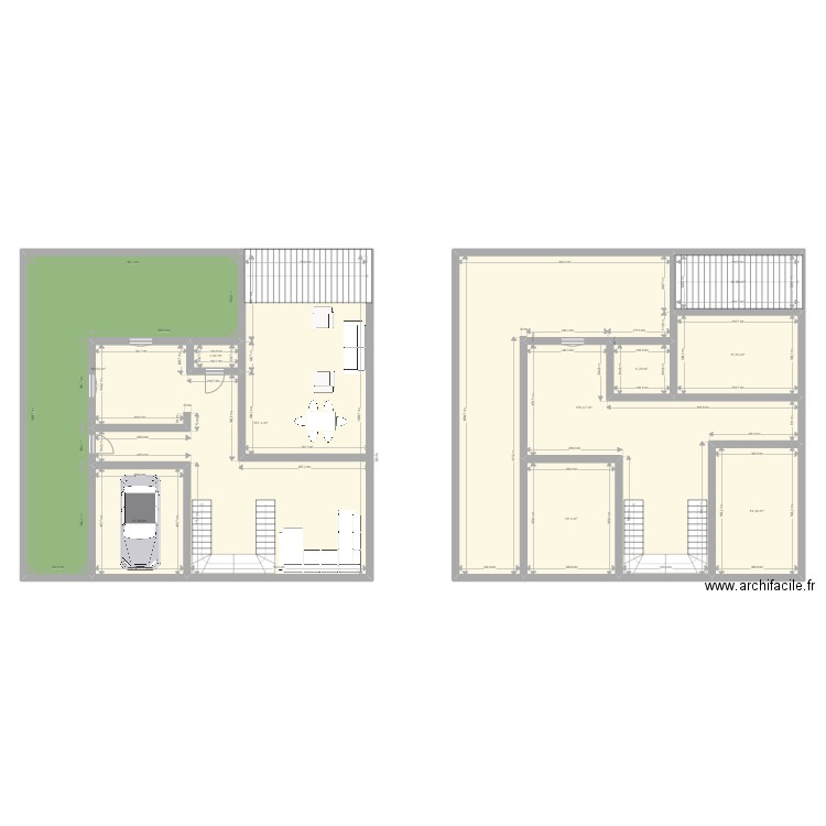etage premier model 2. Plan de 10 pièces et 368 m2