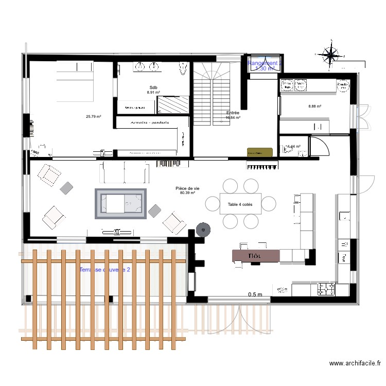 B Rdc 8. Plan de 0 pièce et 0 m2