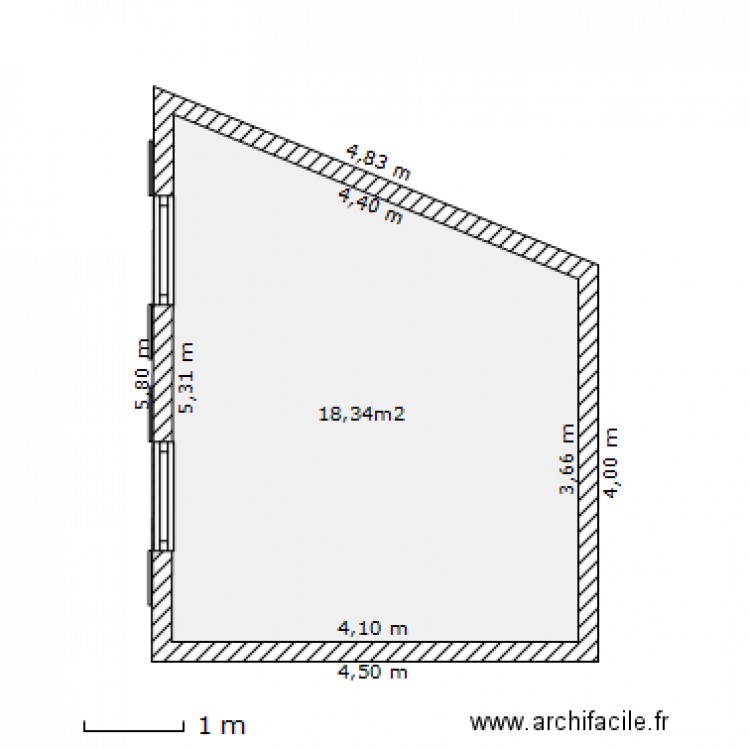 Plan abri vélo en parpaing. Plan de 0 pièce et 0 m2