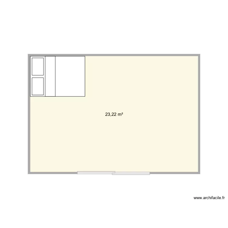 Chambre par S. Plan de 