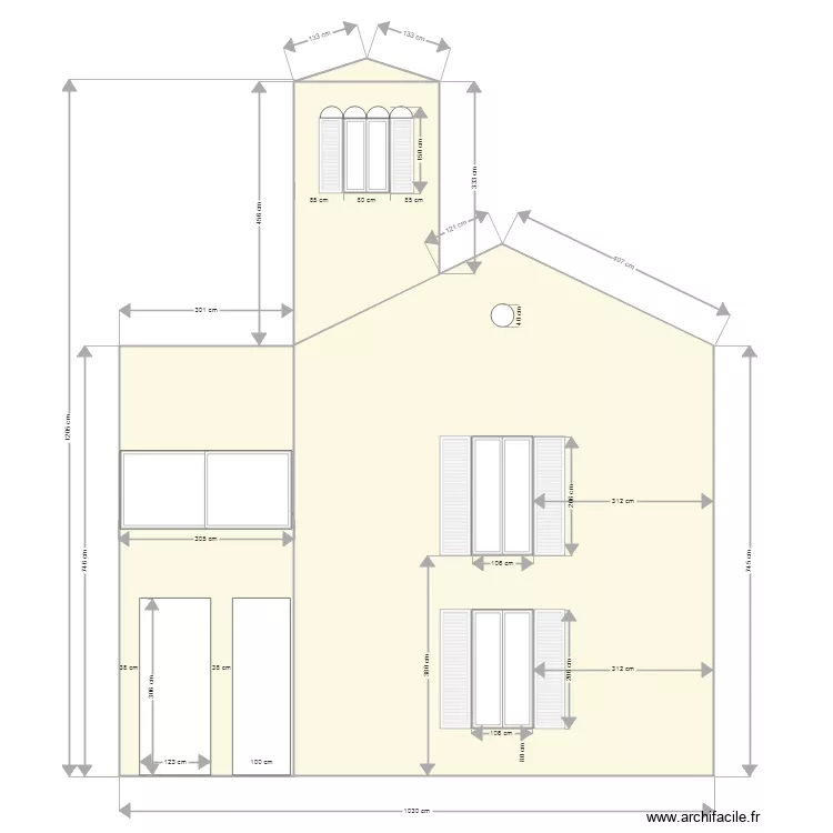 PLAN DE FACADE SUD. Plan de 