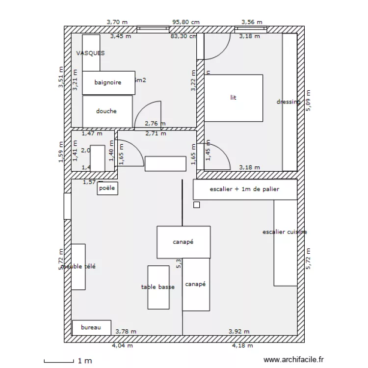 Etage modif sdb 2. Plan de Etage modif sdb 2. Plan de
