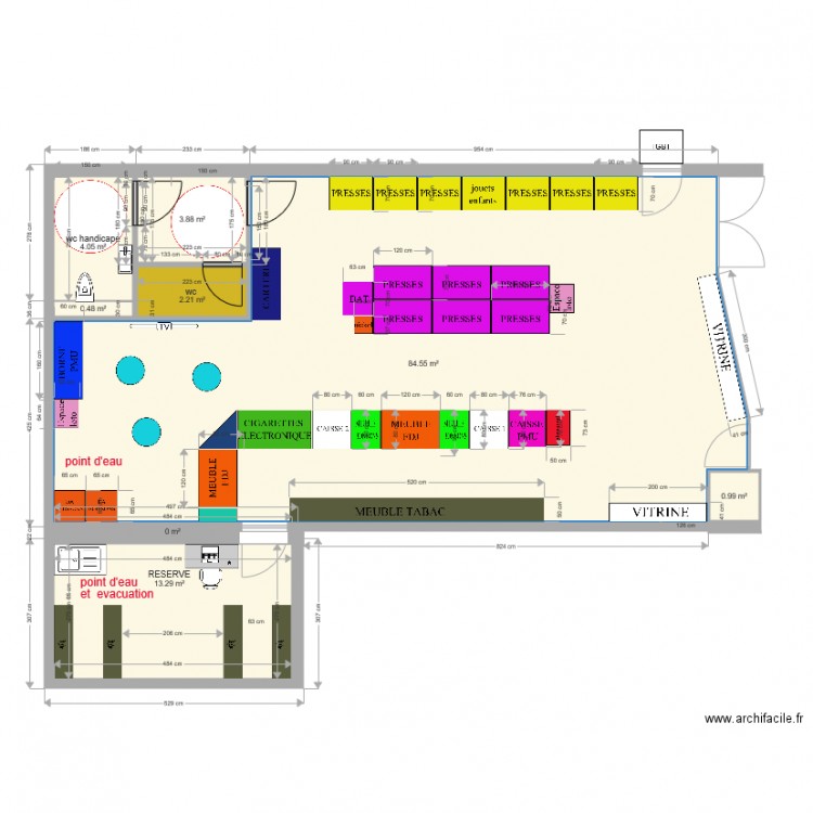 TABAC JULES VERNE et reserve. Plan de 0 pièce et 0 m2