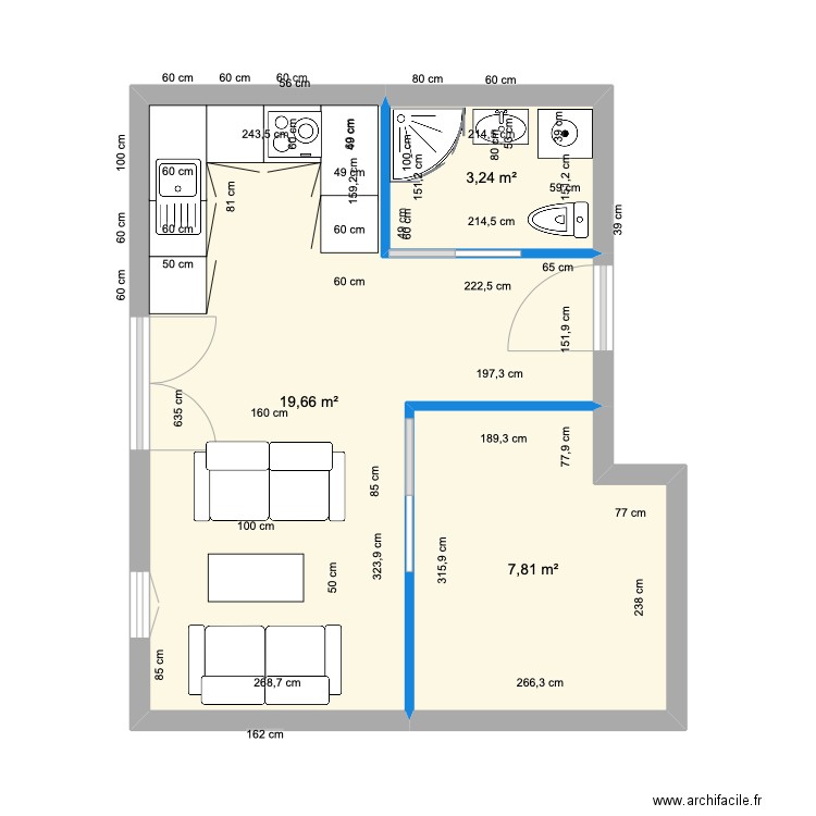 planTDM Cuisine SDB. Plan de 0 pièce et 0 m2