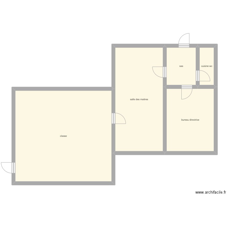 ECOLE PRIMAIRE CRETEIL. Plan de 5 pièces et 103 m2