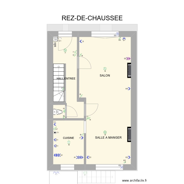 MOU REZ. Plan de 7 pièces et 81 m2