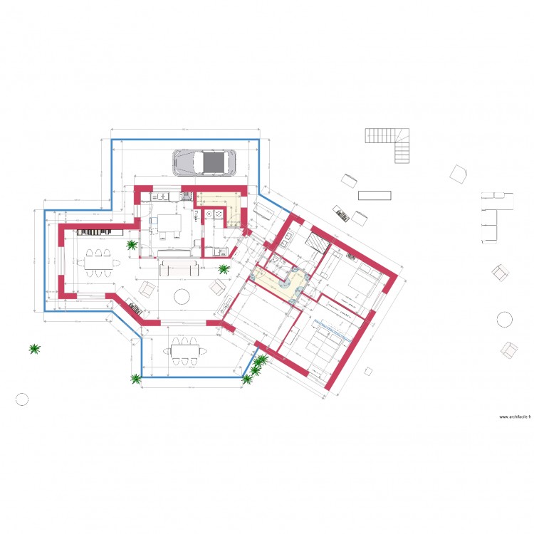 Villa réalisation projet  cuisine 4. Plan de 0 pièce et 0 m2