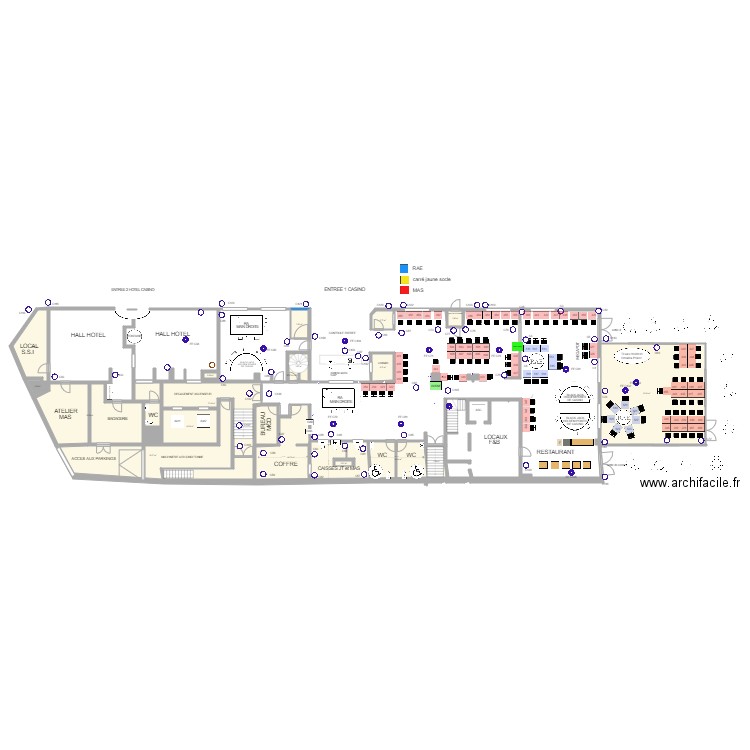 Plan de salle RDC au 18 Novembre 2019. Plan de 0 pièce et 0 m2