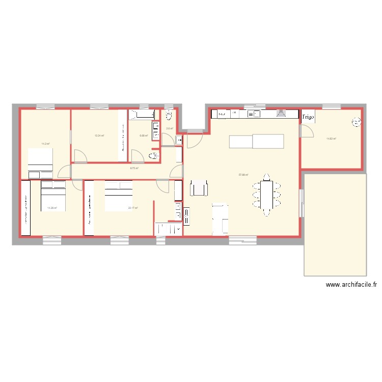 maison 6. Plan de 0 pièce et 0 m2