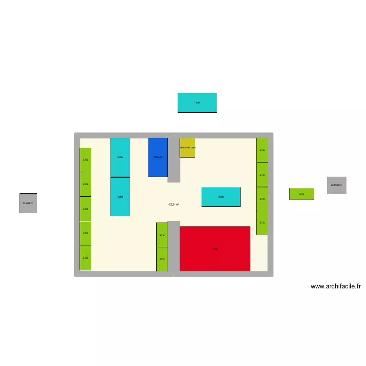 123. Plan de 1  et 63 m²