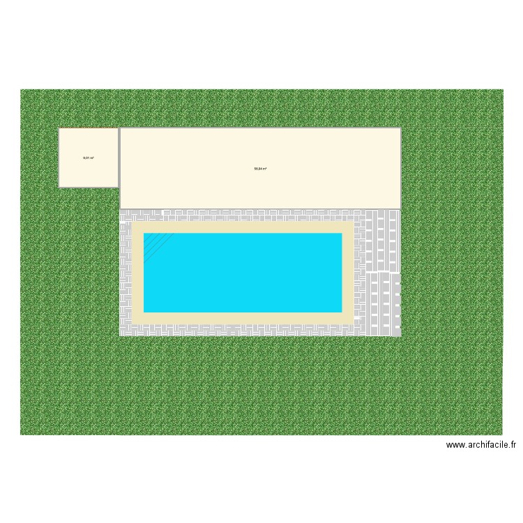 plan piscine 2. Plan de 2 pièces et 67 m2