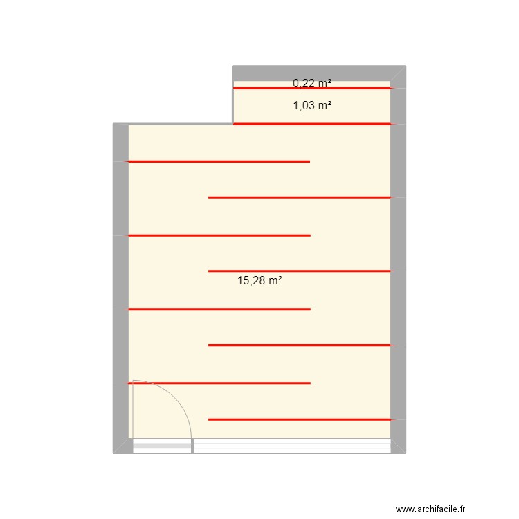 calepinage 1 chaponniere 6 geneve. Plan de 3 pièces et 17 m2