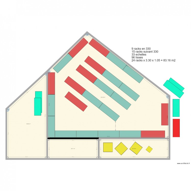 rackage 330 x 105. Plan de 0 pièce et 0 m2